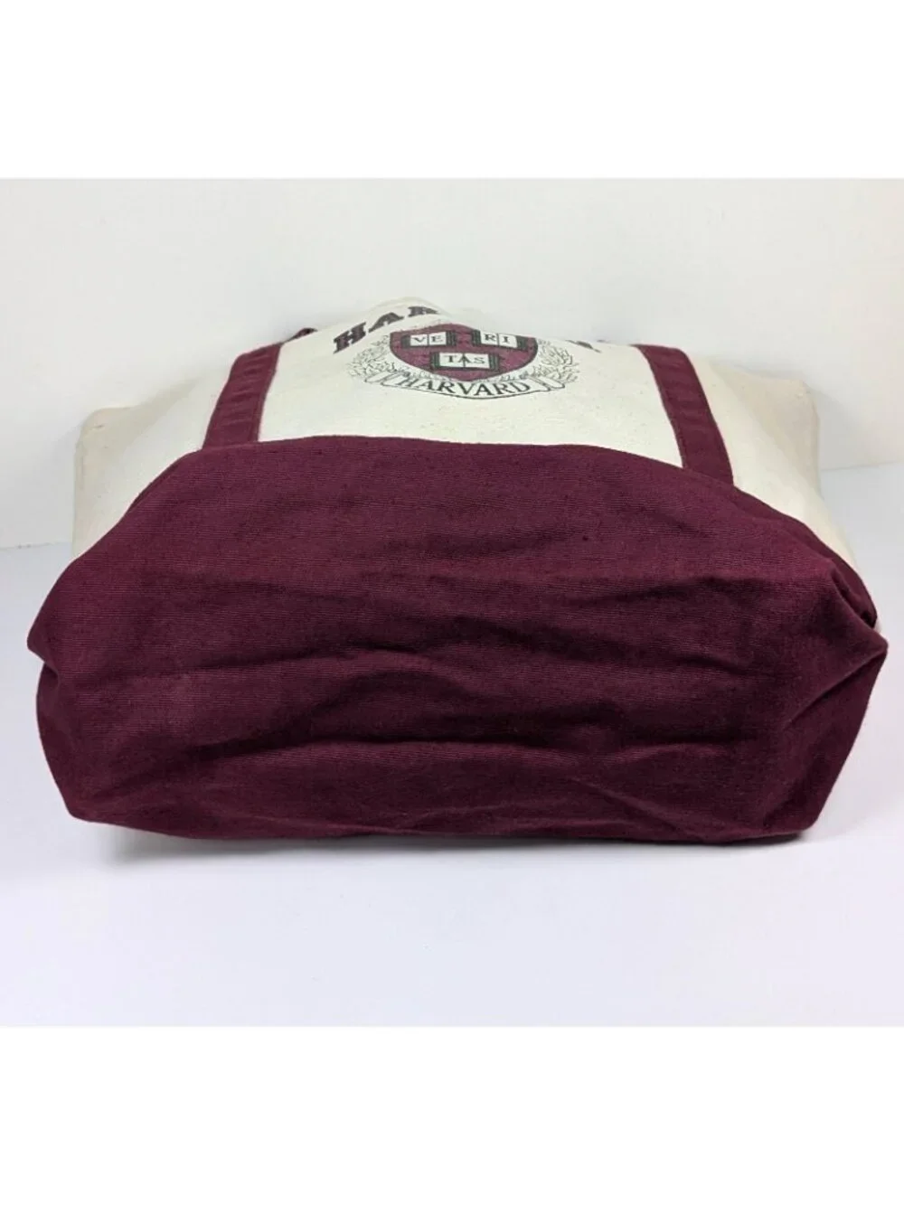 Vintage Harvard University Ivy League School Canvas Tote Bag USA Made 18x12